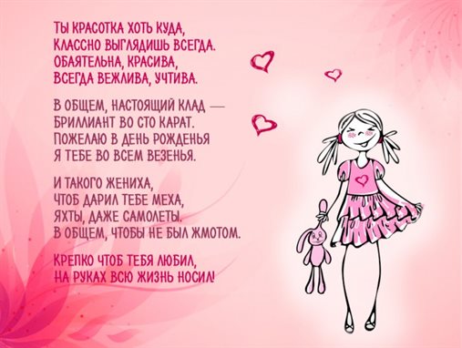 Позитивные эмоции для Открытки любимой женщине с Днем Рождения