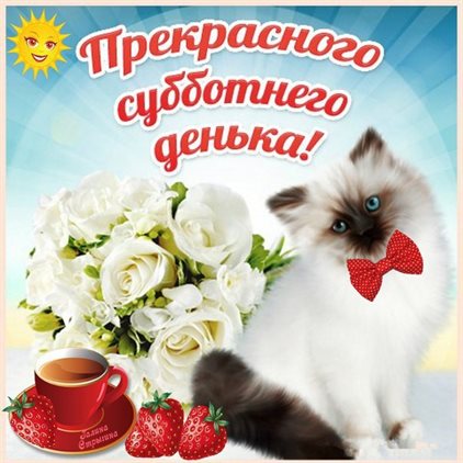 Яркие пожелания для Красивые картинки с субботой, выходным днем