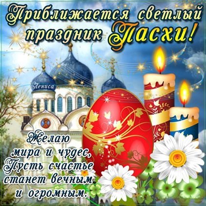 Яркие пожелания для Открытки с наступающей Пасхой