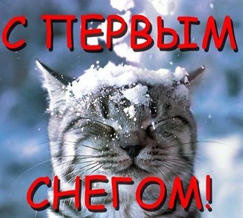 Теплые слова для С первым снегом