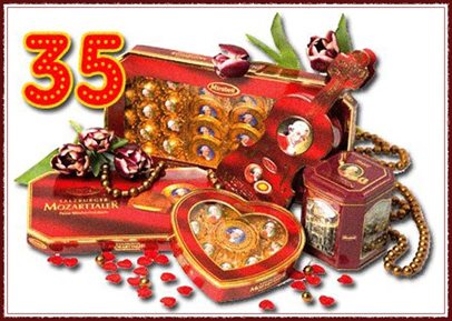 Яркие пожелания для Открытки с Днем Рождения 35 лет мужчине/женщине
