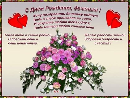 Позитивные эмоции для Открытки дочке с Днем Рождения