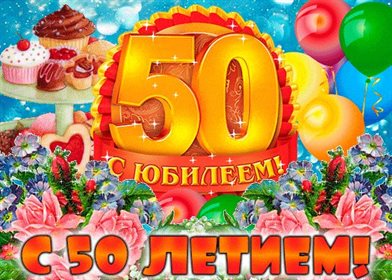Открытки с Днем Рождения 50 лет мужчине/женщине — прекрасный выбор!