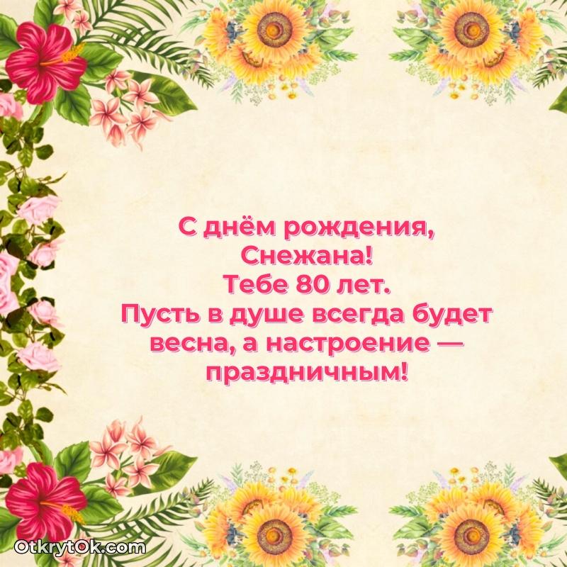 Картинка с юбилеем Снежане 80 лет прикольная