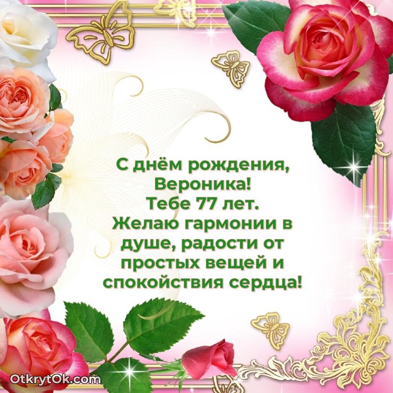 Картинка с юбилеем Веронике 77 лет прикольная