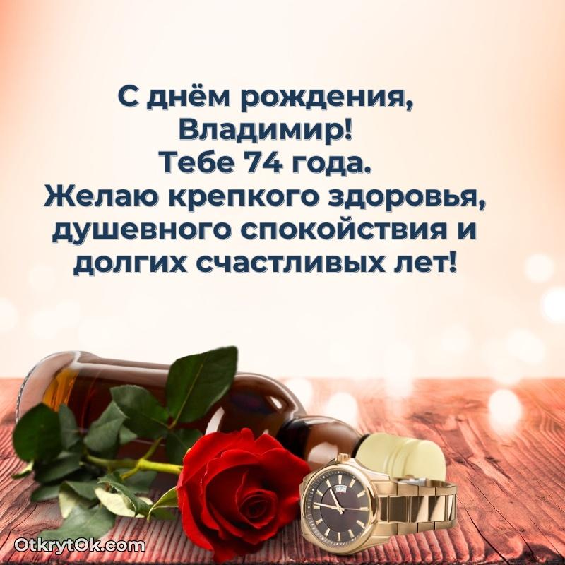 Владимиру 74 года