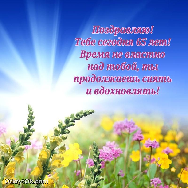 Красивые современные открытки подруге 65 лет — открытка Екатерине