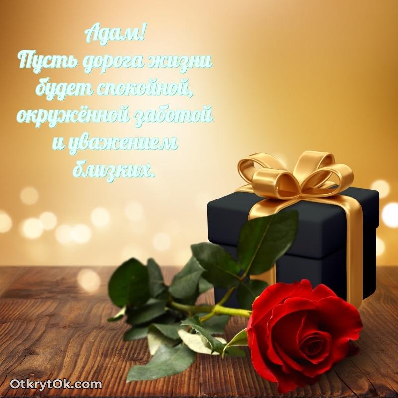 Яркая гифка Адаму с днем рождения