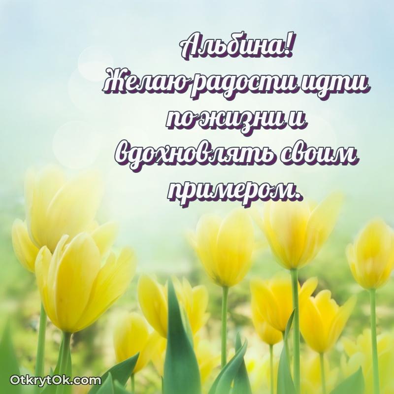 Картинка — поздравление Альбине на 69 лет