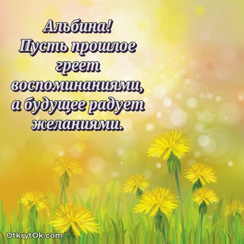 Поздравить сестру с др Альбине