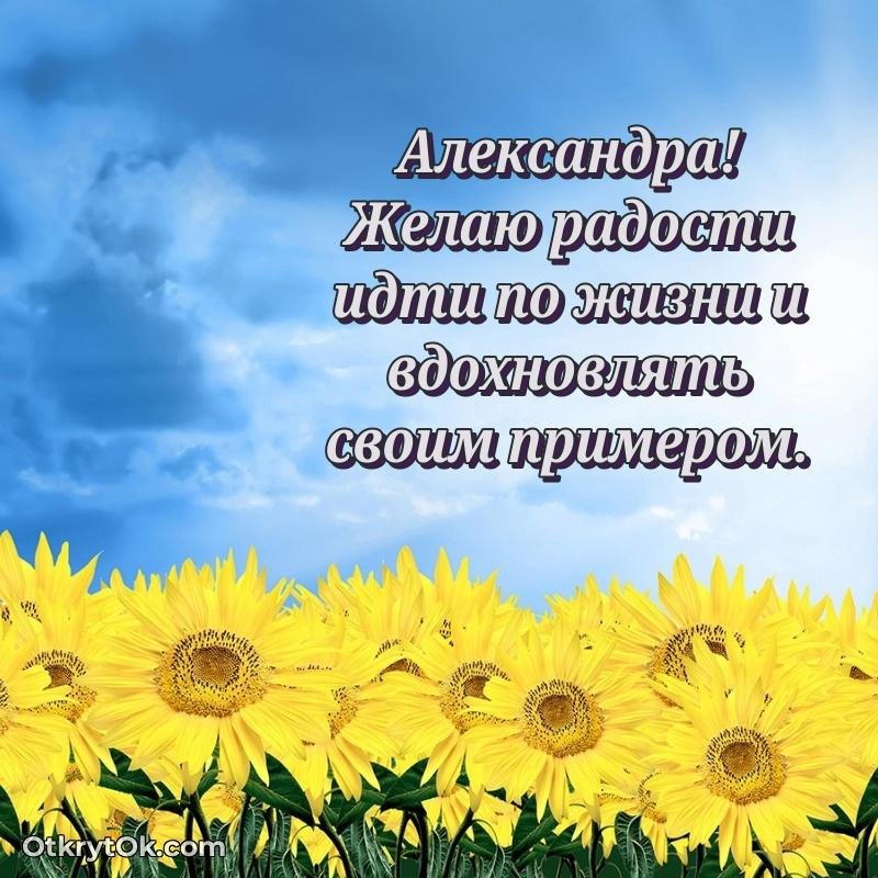 Яркая гифка Александре с днем рождения