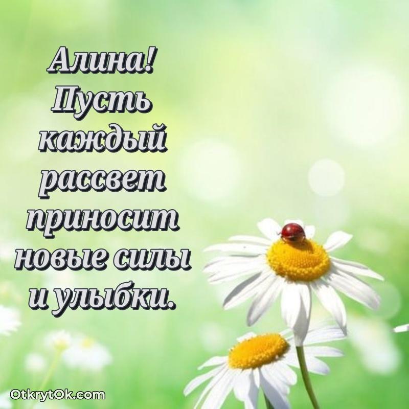 Мерцающая картинка маме Алине с днем рождения