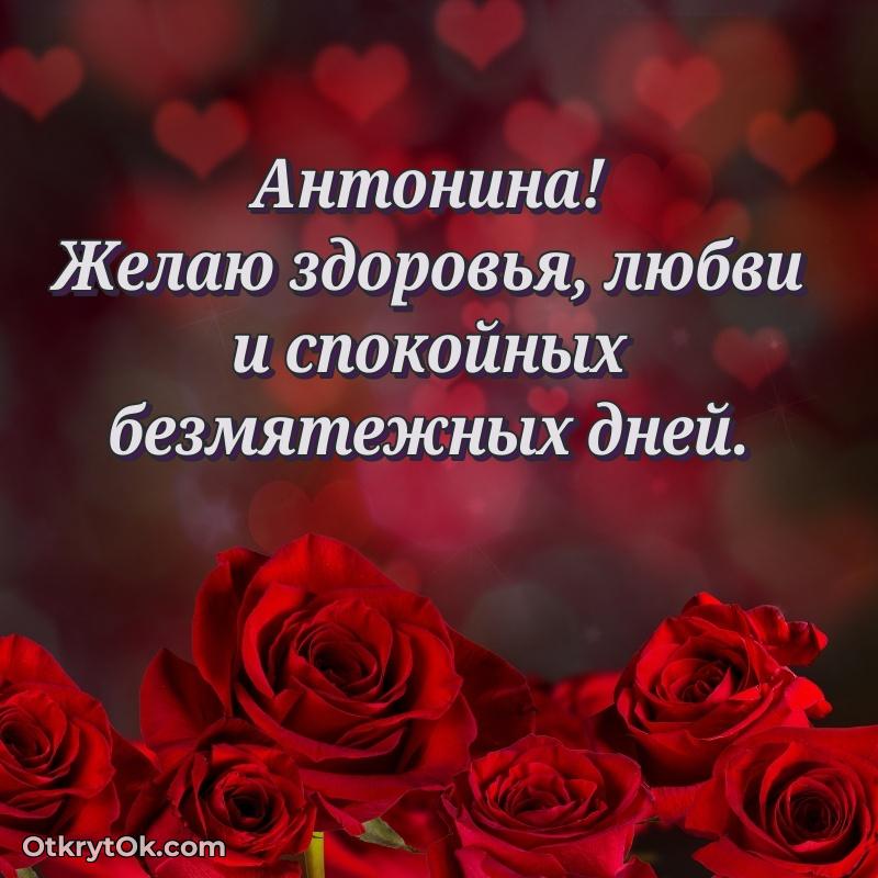 Новые открытки с днем рождения праздничные Антонине текст и картинка