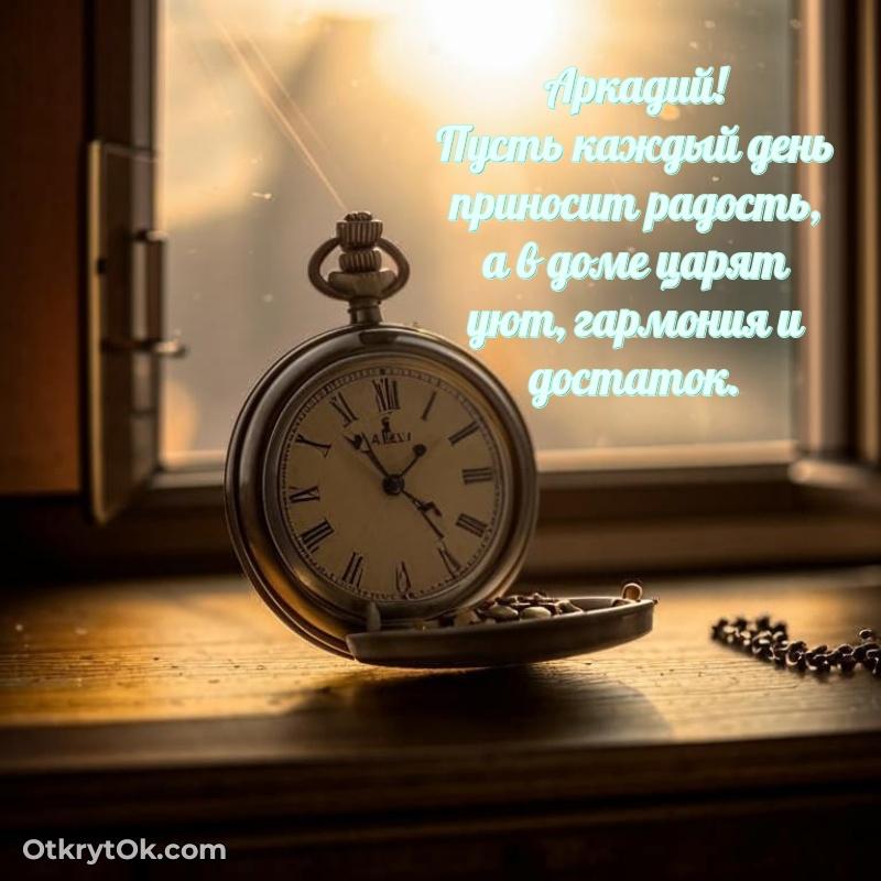 Открытка с надписью и рисунком