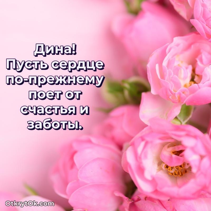 Новые открытки с днем рождения праздничные Дине