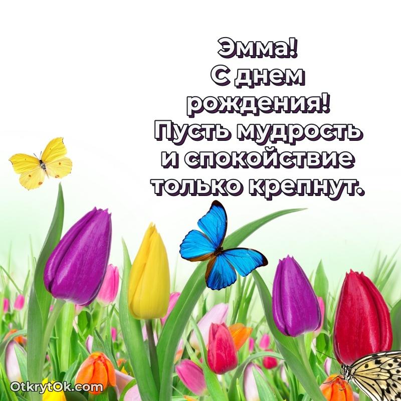 Картинка — поздравление Эмме на 82 года
