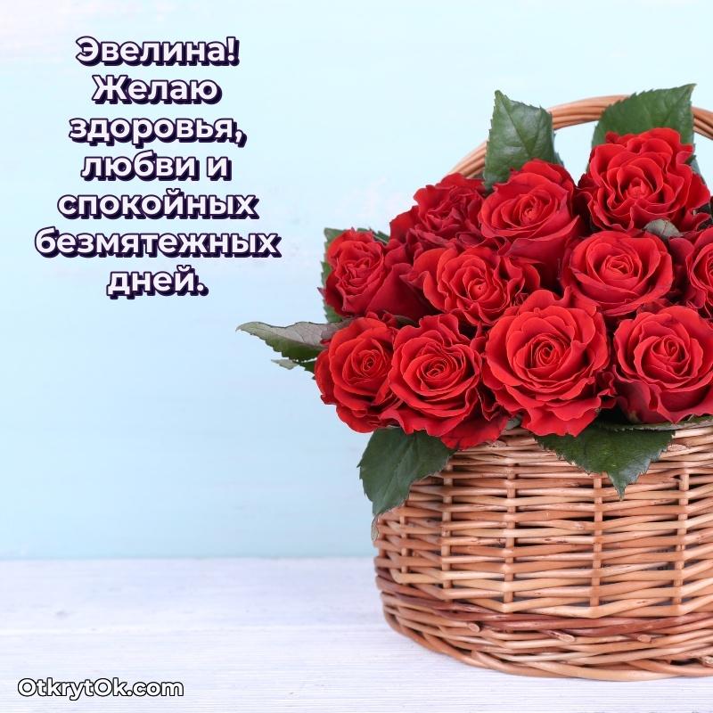 Открытка для ватсап с днем рождения Эвелине — идеи поздравлений