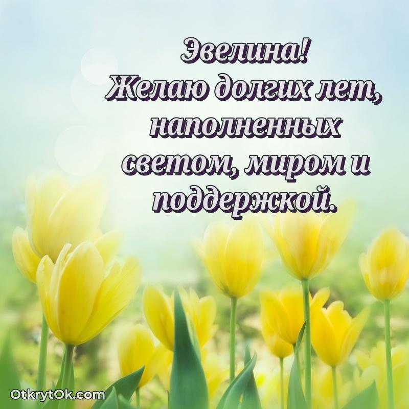 Прикольная гифка Поздравление Эвелине праздничные своими словами в прозе