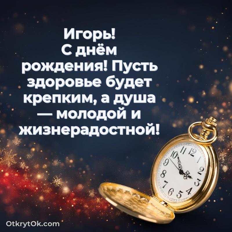 Мерцающая картинка Игорю с днем рождения