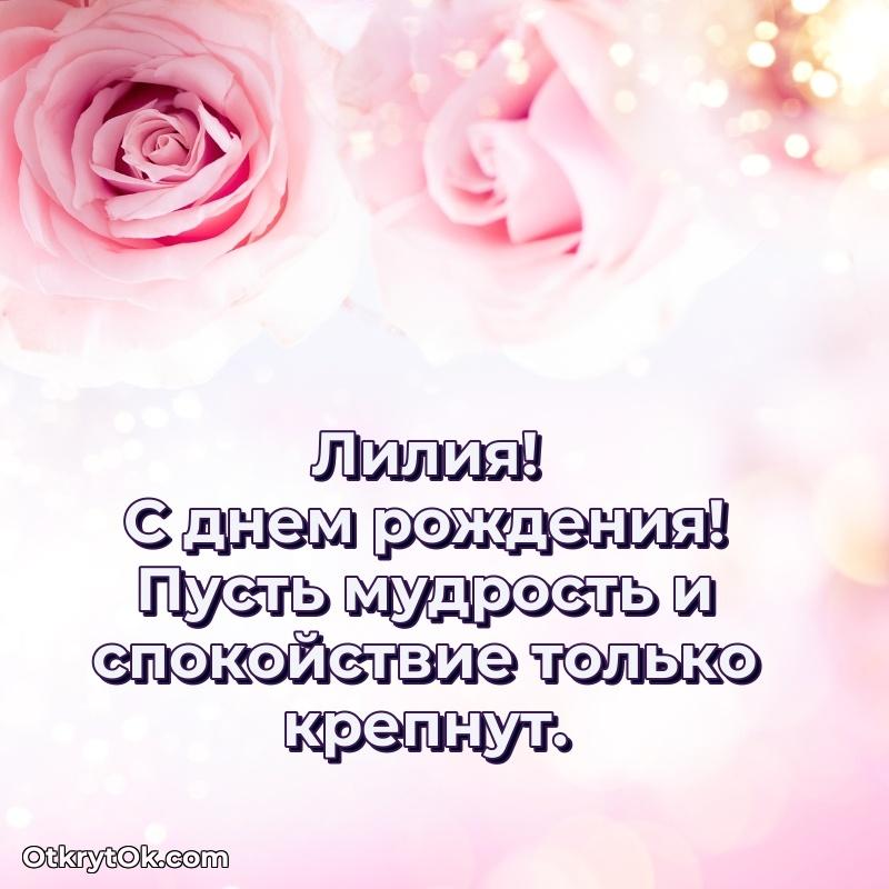 Открытка Лилии праздничная