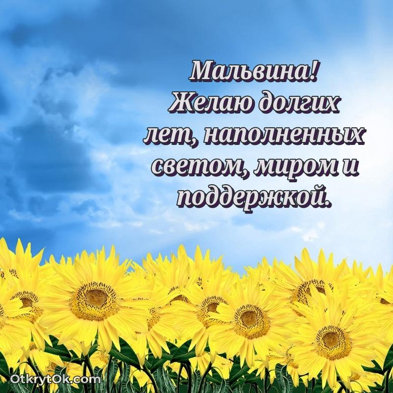 Яркая гифка Мальвине с днем рождения