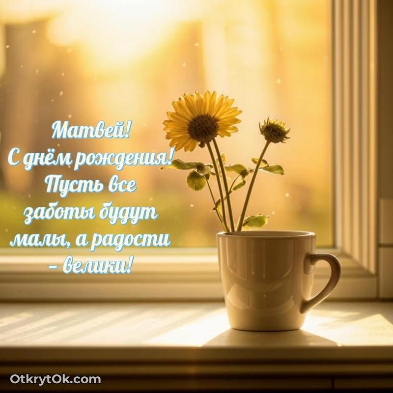 Короткое пожелание Матвею