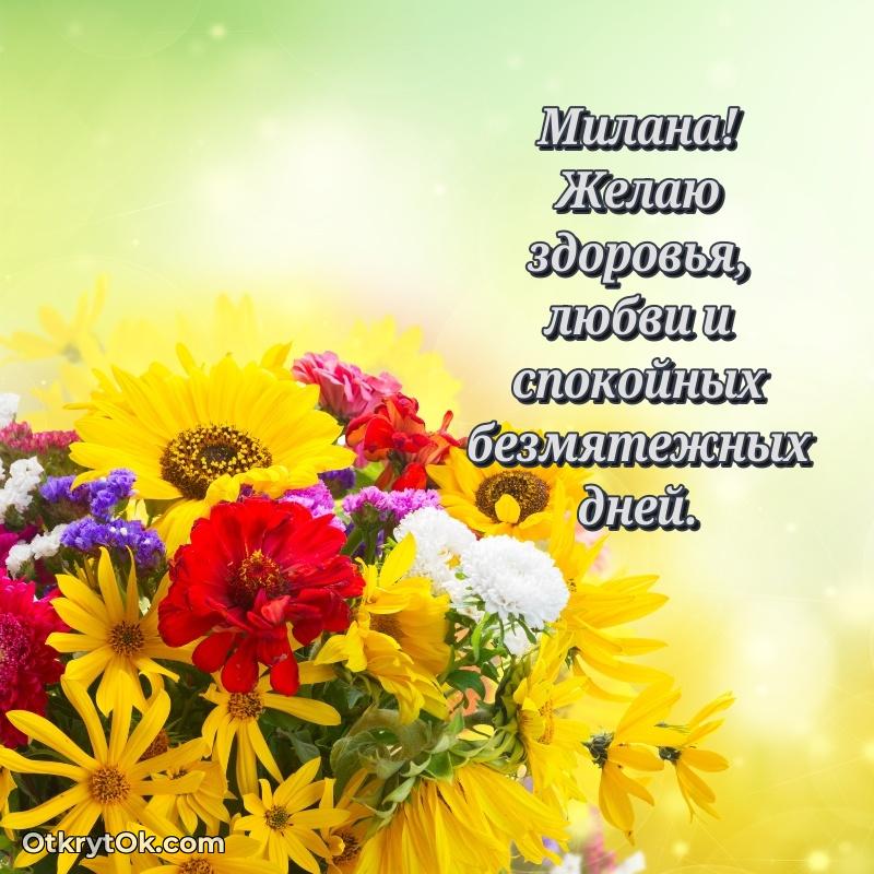 Пожелания маме Милане текст и картинка