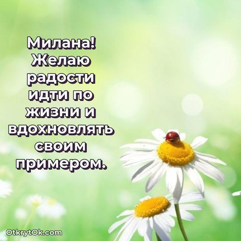 Пожелания и открытки Милана