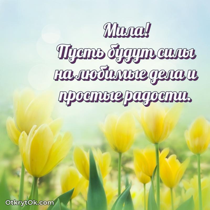 Открытка с тёплыми словами