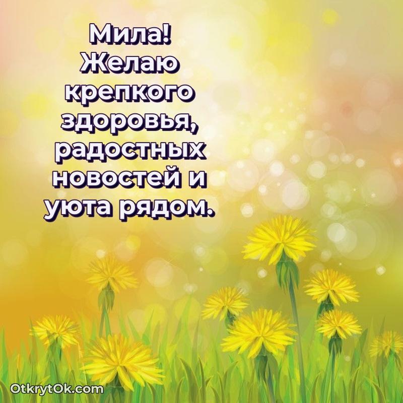 Мерцающая картинка маме Миле с днем рождения