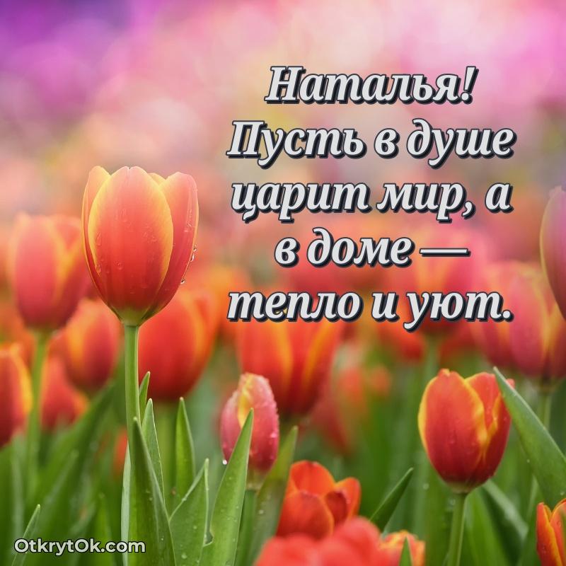 Яркая гифка Наталье с днем рождения — открытка Наталье