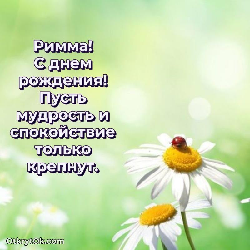 Красивая открытка — поздравление Римме