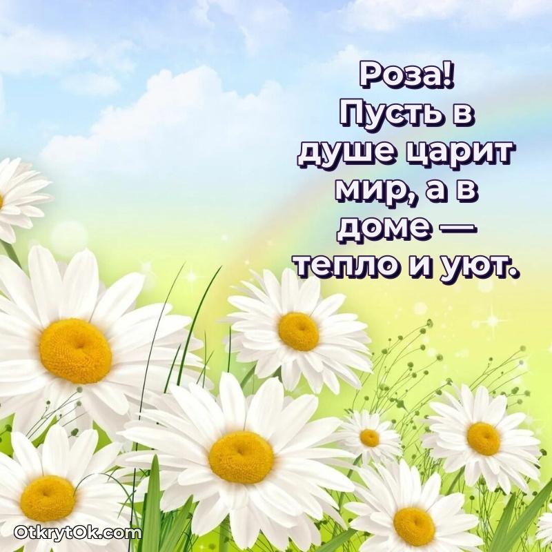 Открытка с пожеланиями и рисунком