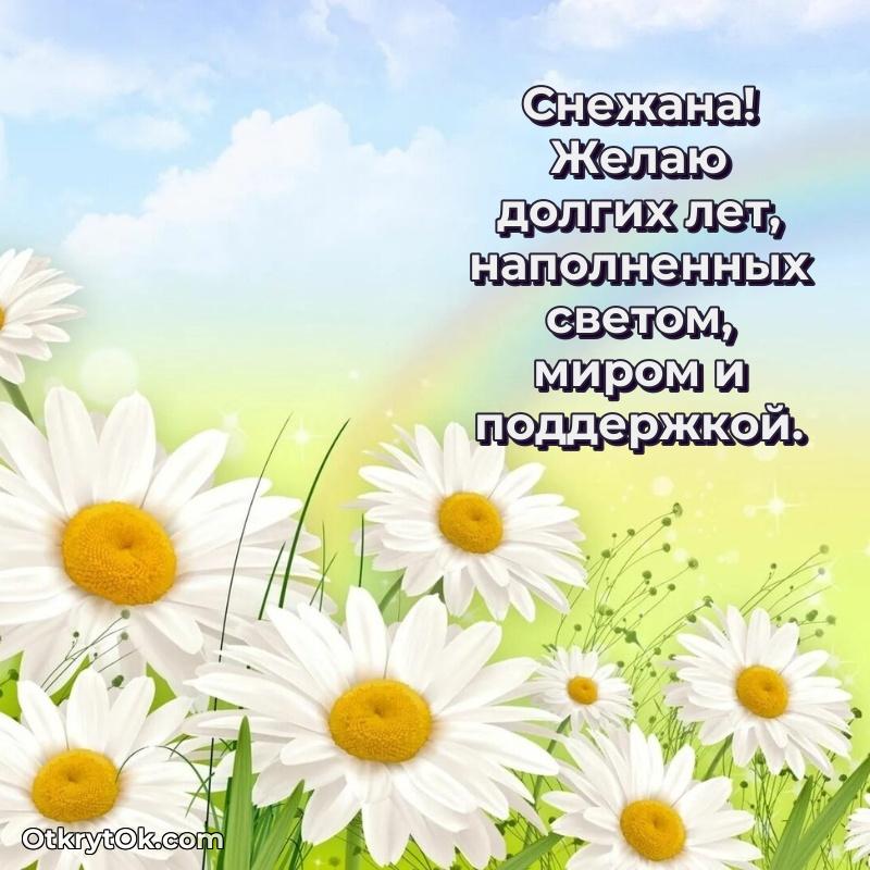 Открытка Снежане праздничная