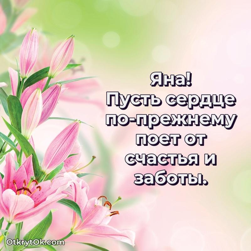 Пожелания маме Яне