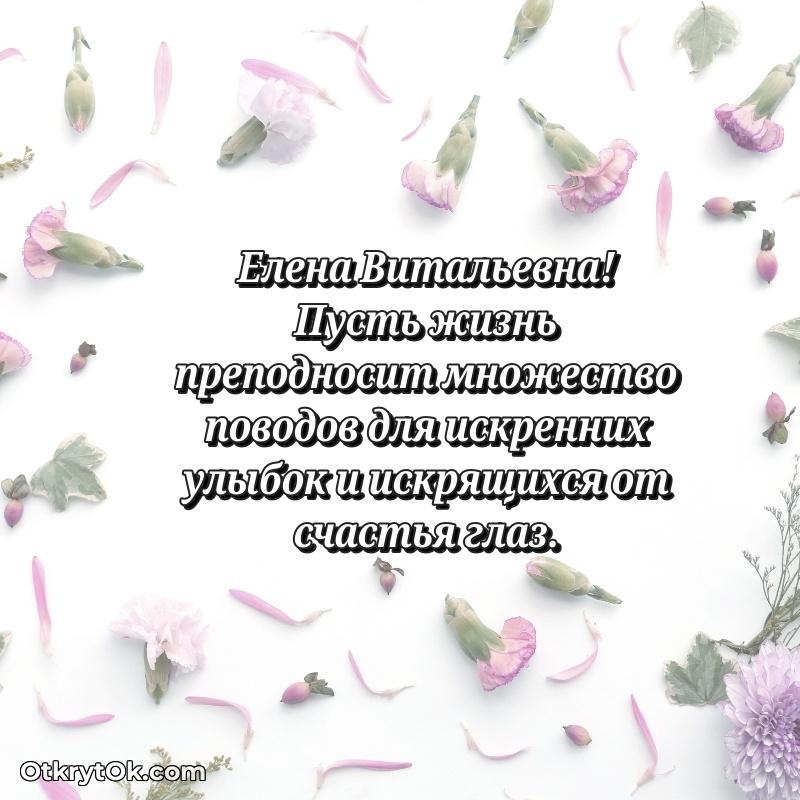 Открытка с юбилеем 80 лет Елене Витальевне