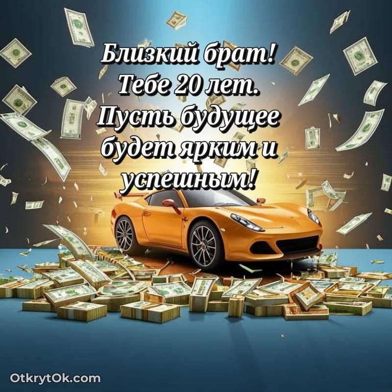 Брату открытки на 20 лет