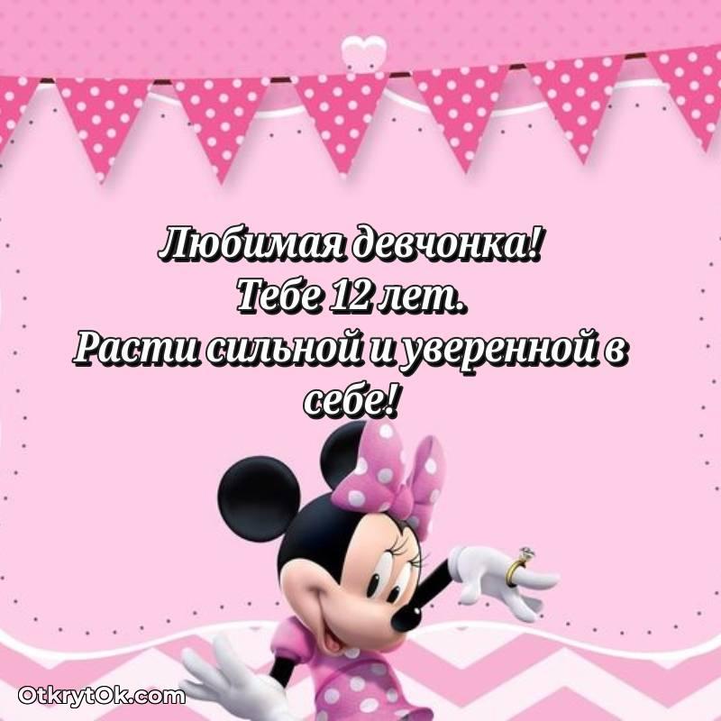 весёлое Девочке на 12 лет открытка