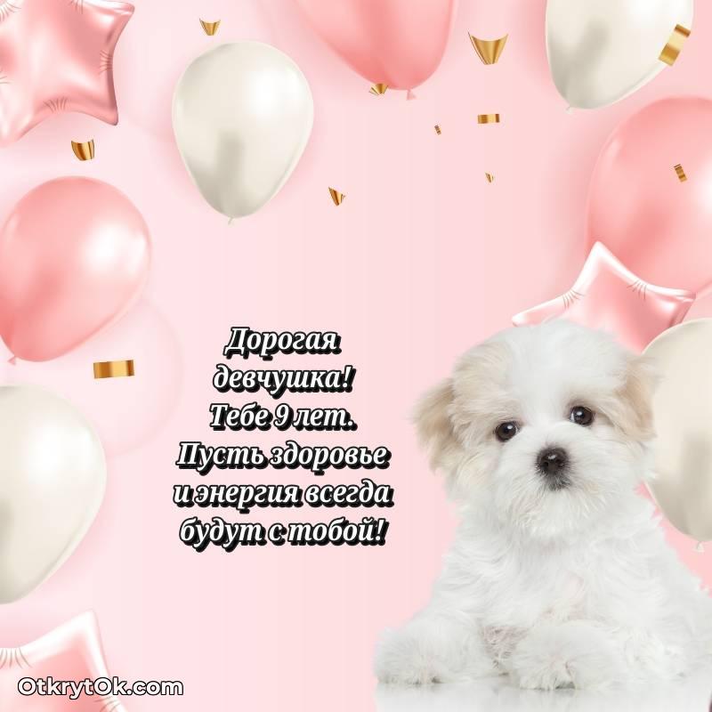 Картинка прикольная Девочке на 9 лет