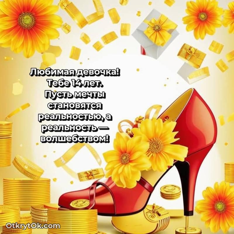 яркая современная картинка с др