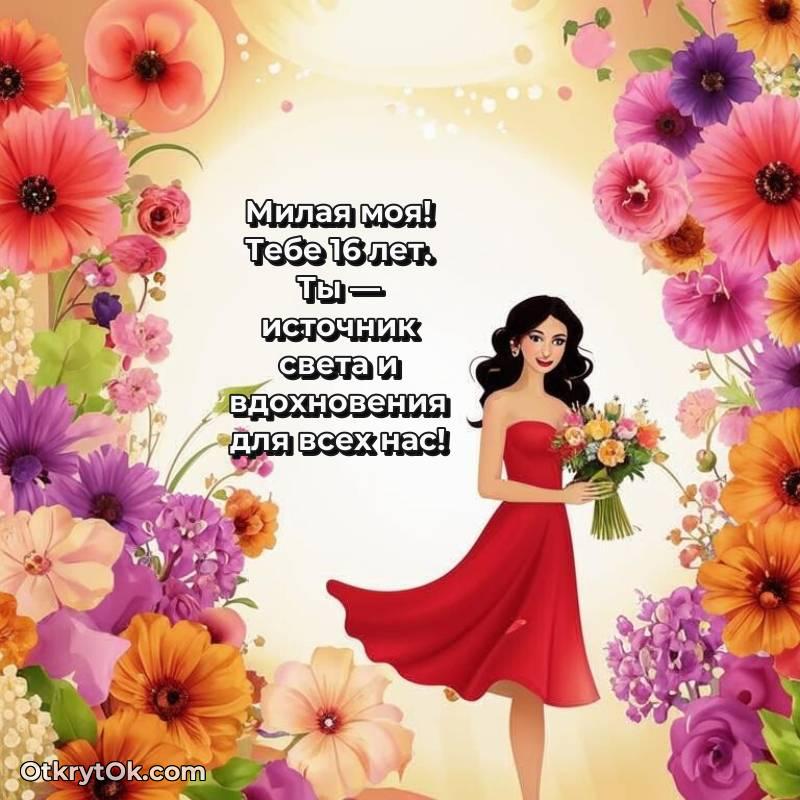 яркая открытка на день рождения