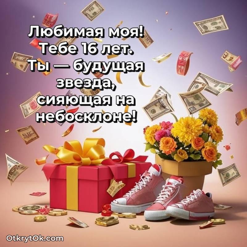 красивое Открытка Девушке на 16 лет