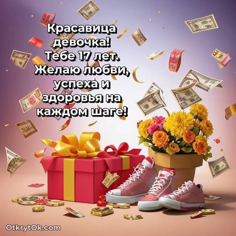 С днем рождения Девушке открытки на 17 лет