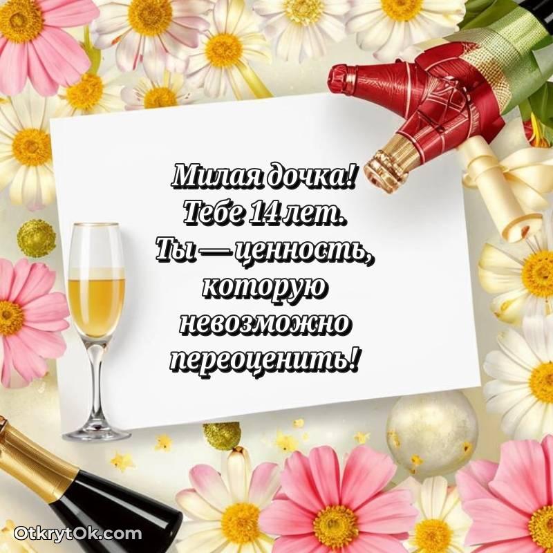 мерцающая открытка с днем рождения — стильное