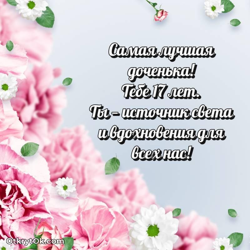 Картинка прикольная Дочери на 17 лет