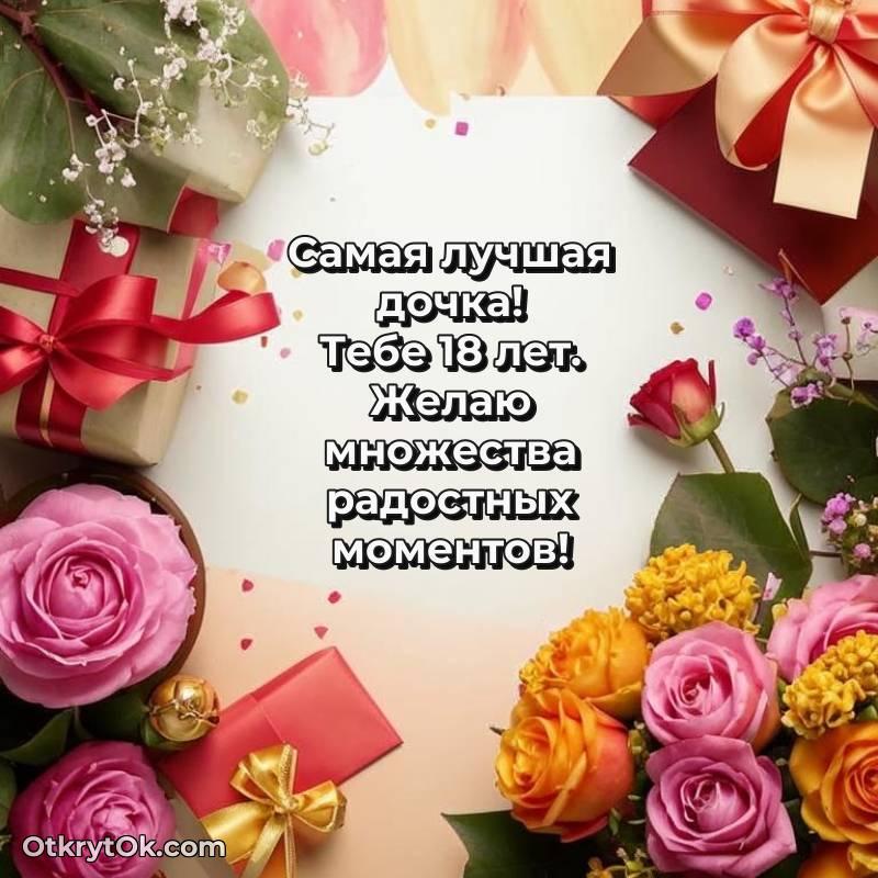 яркая открытка с днем рождения