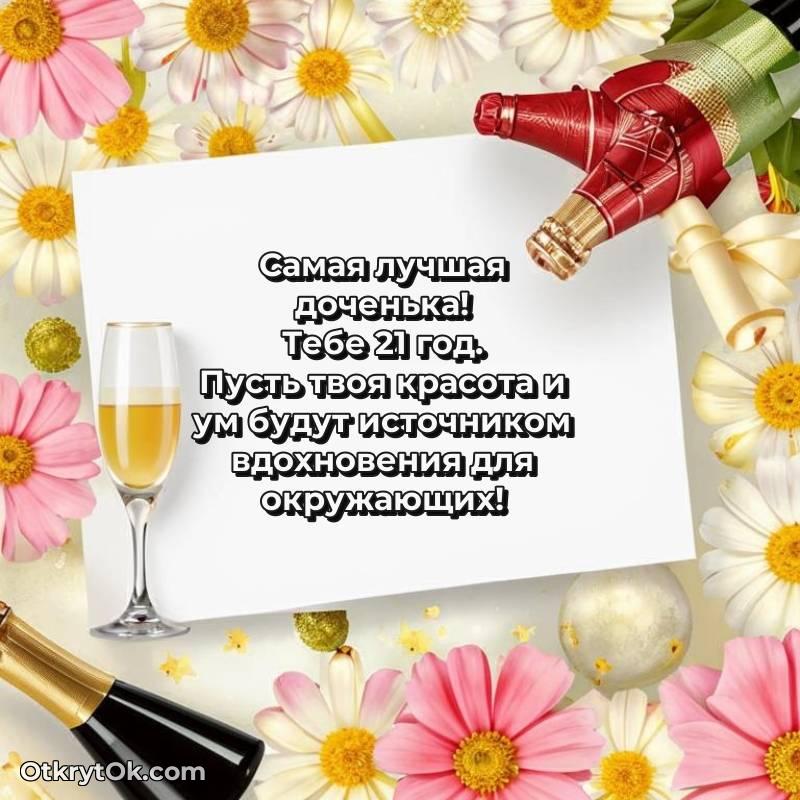 мерцающая открытка с днем рождения — стильное