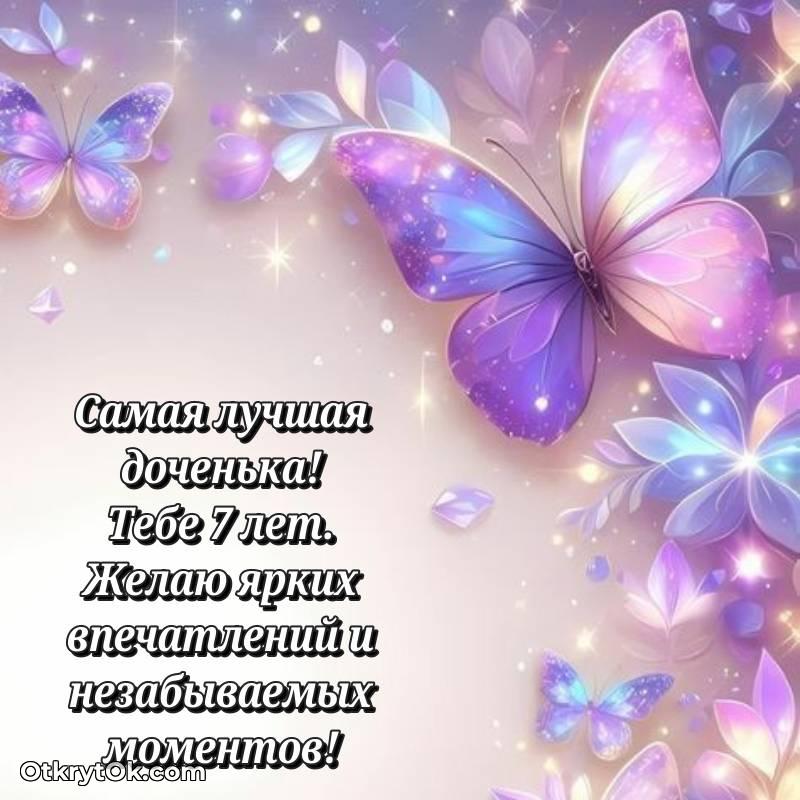 Красивое поздравление Дочери 7 лет