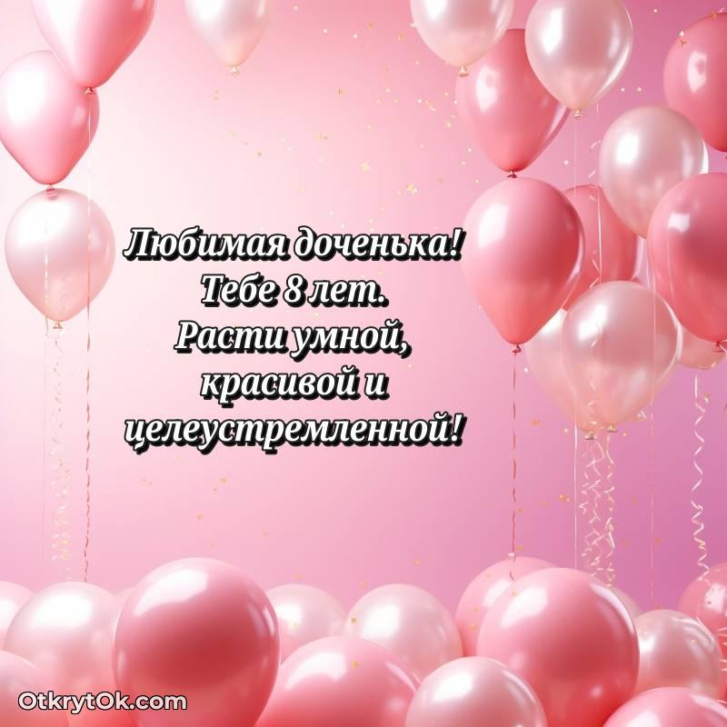 Красивое поздравление Дочери 8 лет