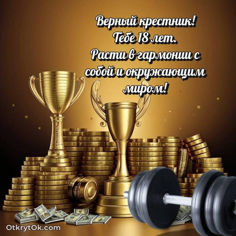 поздравительная анимашка Крестнику с днем рождения